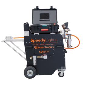 Sewertronics SpeedyLight+ LED keményítő rendszer csatornarekonstrukcióhoz , Ø 50-600 mm , max 100m Sewertronics SpeedyLight+ LED keményítő rendszer csatornarekonstrukcióhoz , Ø 50-600 mm , max 100m